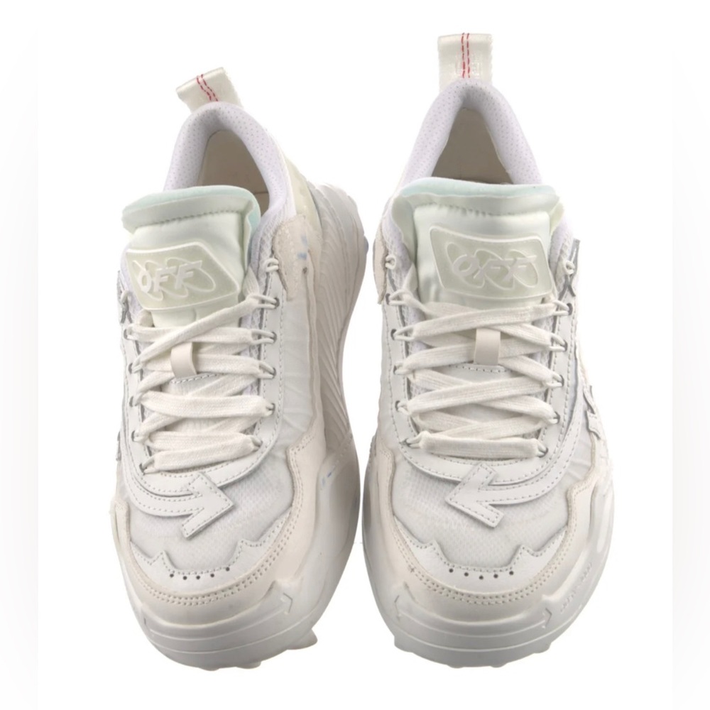 Off White Womens Odsy 1000 Triple White Sneakers 38 $760 - Picture 2 of 11